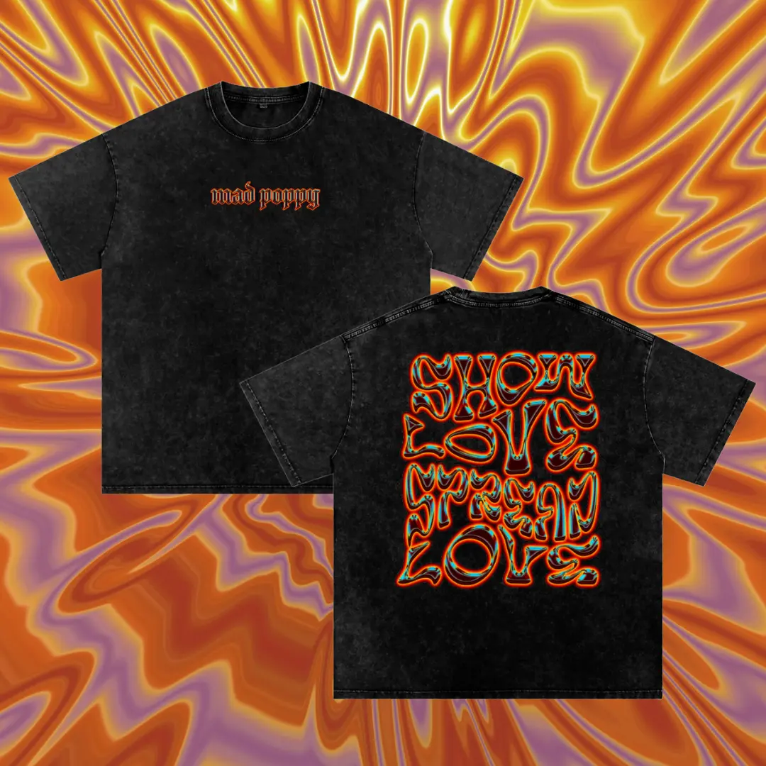 Show Love Spread Love Trippy Snow Washed Tee | Rave