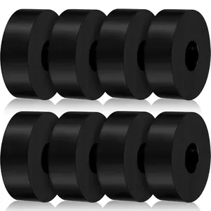 8 Pcs Thick Rubber Anti Vibration Isolation Washers Pads 1.5 Od 0.5 ID 0.5 in Mechanical Damping Bushings