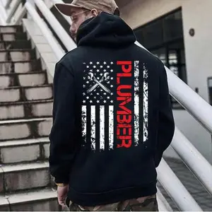 Plumber Patriotic American Flag hoodie, Plumber sweatshirt American Flag, Unisex hoodie Hoodie - Sweatshirt