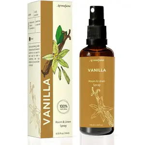 Linen & Pillow Spray by Aromafume | 100ml/3.38 fl oz | with Pure Vanilla Essential Oil | Aromatherapy Spray | Mist for Bedding, Fabrics
