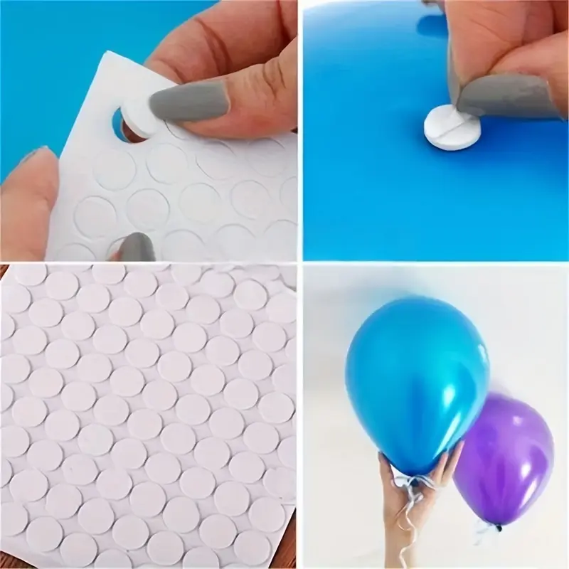 300 Pcs/3 Sheets Balloon Stickers Kit - Easy-to-Use Glue Dots for DIY Decorations, Perfect for Birthday Parties, Weddings, and Celebrations - Reusable, Removable, and Fun Decorative Accents, Balloon Party Supplies