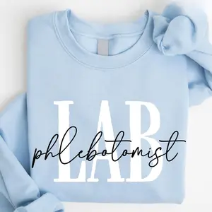 Lab Phlebotomist Crewneck Sweatshirt, Phlebotomist Tech, Phlebotomy Tech Shirt, Phlebotomy Student, Medical Worker Top, Phlebotomist Era, Medical Lab Cotton Unisex