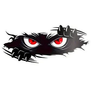 Angry Peeping-Monster Pattern Car Sticker, Truck Decals, Automobile Decals, Creative Car Decal, Windshield Sticker, Bumper Sticker, Sticker For Cars, Universal Car Exterior Decoration Accessories, Automotive Accessories for Car, Truck & Sports Vehicle