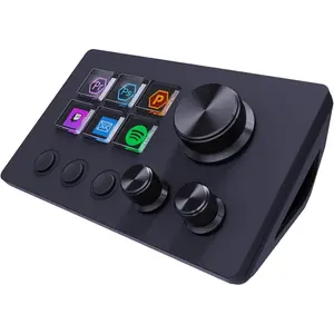Streaming Macro Keypad, Stream Controller Deck, Gaming Shortcut Keyboard, with 6 Customizable LCD Shortcut , 3 Buttons and 3 Dials, Trigger Actions in OBS/Twitch/YouTube, For office workers and Content creaters,Windows 10/Mac14.0 (N3 Black)