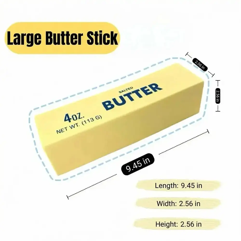 Ultra-Soft Slow-Rebound Butter Stick Squishies Toy - Fidget Stress Relief Toy with Realistic Look, Festive Gift Pick for Novelty Play, Squishies Toys, Unisex Ultra-Soft Slow-Rebound Butter Stick Squishies Toy - Fidget Stress Relief Toy with Realistic Look, Festive Gift Pick for Novelty Play, Squishies Toys, Unisex