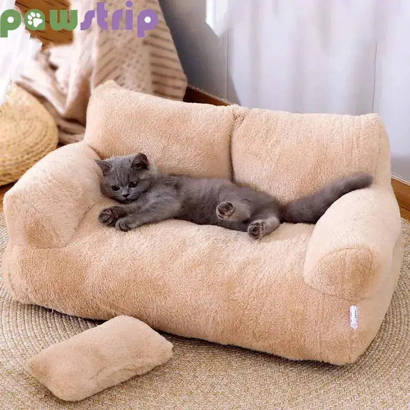 PurrfectPillow: Plush Sofa Bed for Pampered Pets - Snuggle-Worthy Comfort for Cats and Small Dogs!