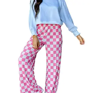 Pink Skater style Checkered Pants