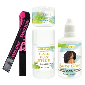 ARHGOAT Wig Glue 1.69oz, Waterproof Lace Front Wig Glue for Wigs with Elastic Band, Edge Control Gel and Hair Wax Stick for Travel (Lace Glue, Hair Wax Stick, Edge Control, Elastic Band)