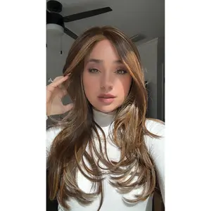 EllaRae | Presley Brunette Style Wig | Partial Monofilament Mid-length style with Layers