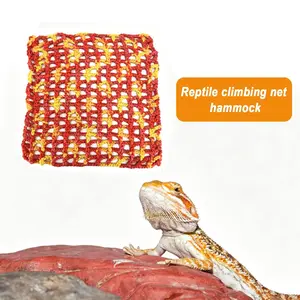 Reptile Climbing Net Set, Pet Hammock, Mesh Swing Toy for Lizards, Snakes, Frogs, Small Pets, Ideal for Indoor & Outdoor Play