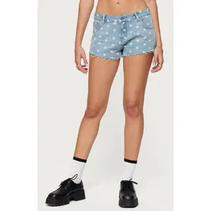 Edikted Women's Josie Polka Dot Denim Shorts