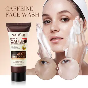 SADOER Retinol Coffee Cleanser.Deep Cleansing Facial Wash, 100g Moisture Skincare Moisturizer Brightening centella skincare turmeric facial cleanser Caffeine Daily centella skincare travel size products turmeric facial cleanser