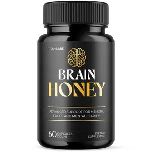 (1 Pack) Brain Honey Nootropic Natural Brain Supplement Brain Honey 60 Capsules for Memory Focus & Cognitive Performance Boost