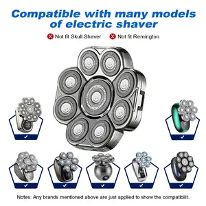 Special Replacement Blade for Bald Head Style, 9 Independent Floating Blades, Fits Scalp and Facial Contours, Precision Trimming Tool