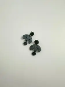 Teal Stud Earrings - Unique Leaf Design with Studs for Stylish Accessory