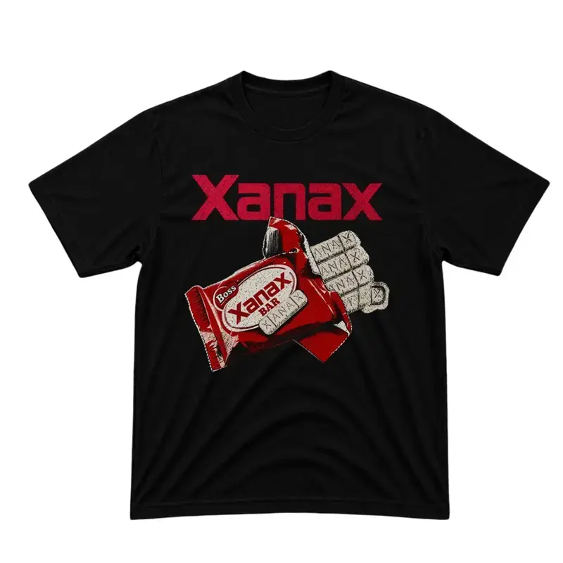 Boss Xanax Bar Graphic Tee, Streetwear Heavyweight Graphic T-Shirt, Trending Graphic T-Shirt, Printed Tee, Oversized Streetwear Shirt