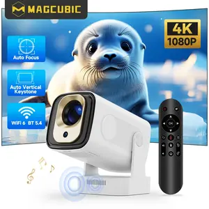 [US warehouse] Magcubic HY310 Auto Focus Projector 330ANSI 4K Videosource Supported Native 1080P BT5.4 Android 11 WIFI6 60Hz Reflash Allwinner H713 180° Flexible Rotating Built-in Speaker Portable Home Cinema 130" Screen Lightweight