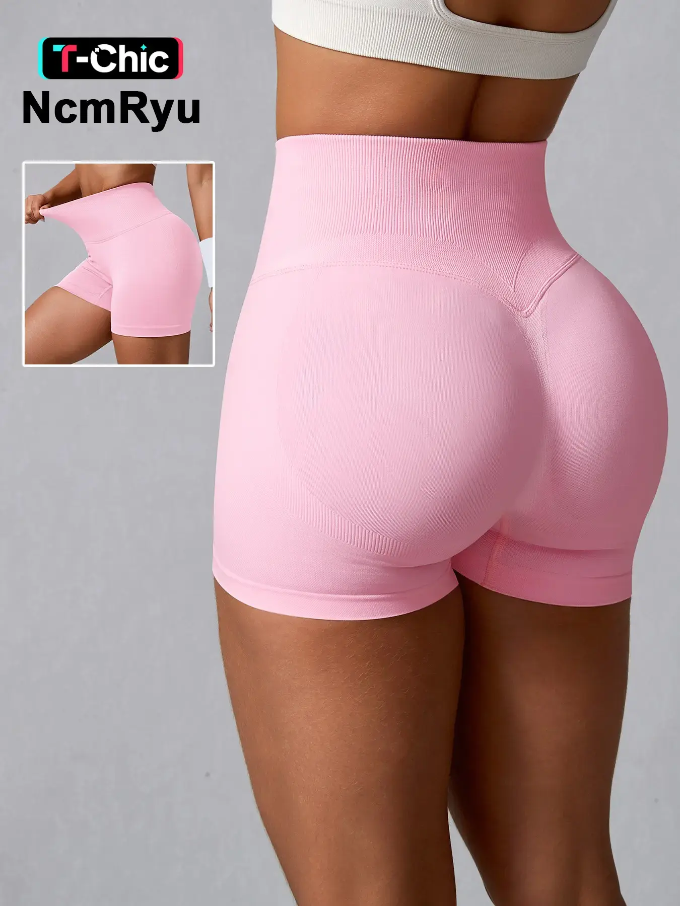 Women's High Elastic Waist Sporty Shorts, High Rise Shorts, Super Stretch Shorts, Skinny Workout Gym Shorts, Comfortable Fit Design, Perfect for Active Use, Ideal for Daily Wear & Sports Activities, Fitness Workout Shorts, Active Athletic Shorts