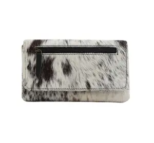 COOKIE CRUNCH LEATHER AND HAIRON WALLET by Myra