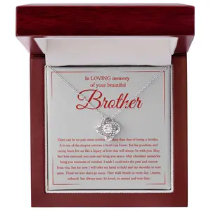 Honor Your Brother’s Memory With This Sterling Silver Necklace, A Heartfelt Keepsake To Celebrate His Life And Cherish His Spirit Forever - LK26