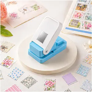 Arthink Postage Stamp Hole Punch, Stamppunches for Paper Crafts, Hole Puncherstamp, Stampshaped Hole Punch, Extra Strong Hole Stanzer for Paper up to 500 G/M², Cut Out Stamp Dimensions: 1 X 0.82 Inch