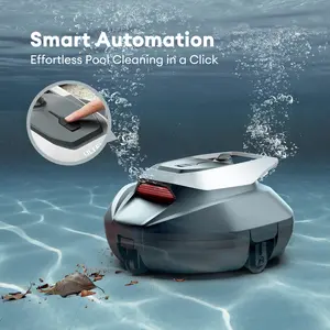Ultenic Pooleco 10 Cordless Robotic Pool Cleaner for Above-Ground and In-Ground Pools, Dual-Motor Suction, 90-Min Runtime, Up to 850 Sq.Ft, Auto-Parking, 2.5H Fast Charge, 2.5L Debris Bin