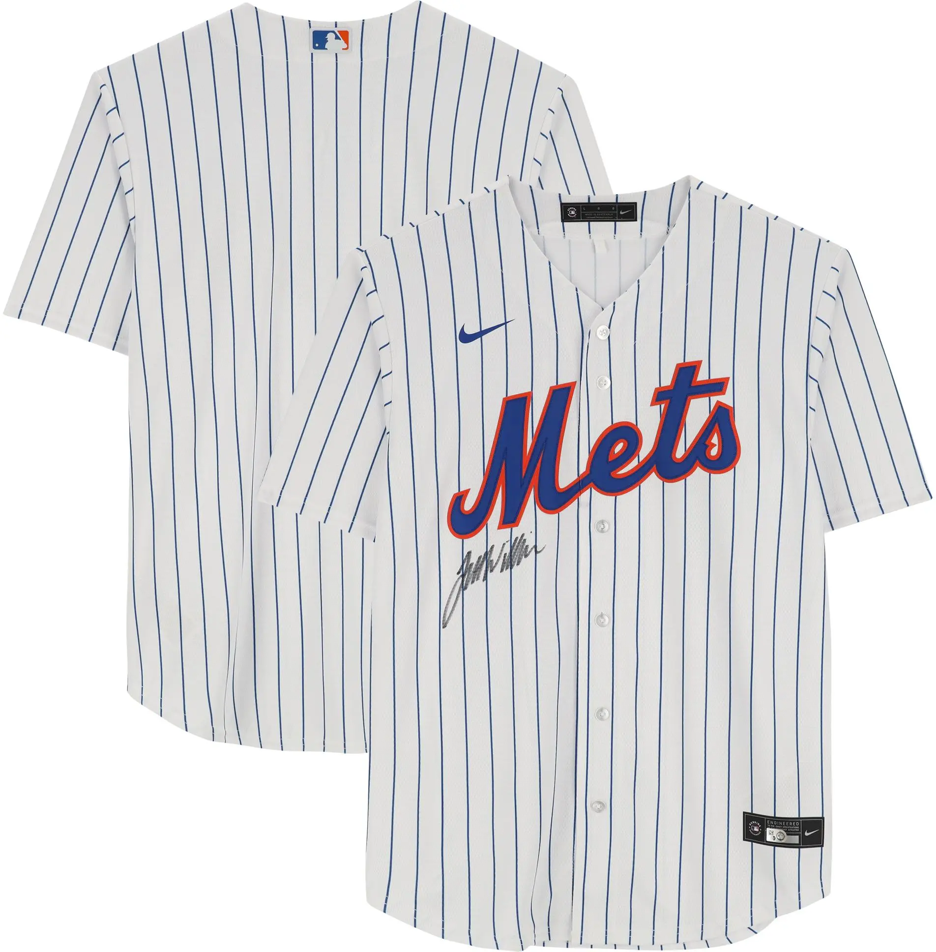 Jett Williams New York Mets Autographed White Nike Replica Jersey - Fanatics Authentic Certified