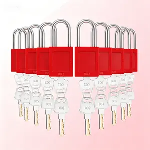 10 Pack Safety Padlocks Keyed Different Red, OSHA Compliant Lockout Tagout Locks with Keys, Reusable Loto Safe Padlocks for Lock Out Stations, Industrial Safety Lockout Devices, Durable and Secure