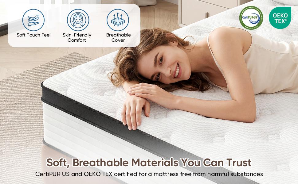 Medium Firm Memory Foam Mattress with Lumbar Support - 10,12,14in Twin,Full,Queen,King Sizes - Ideal for Home Guest Rooms, Hotels, Boxed Furniture Gifts, Ergonomic Memory Foam, Supportive Foam,dorm essentials,home decor