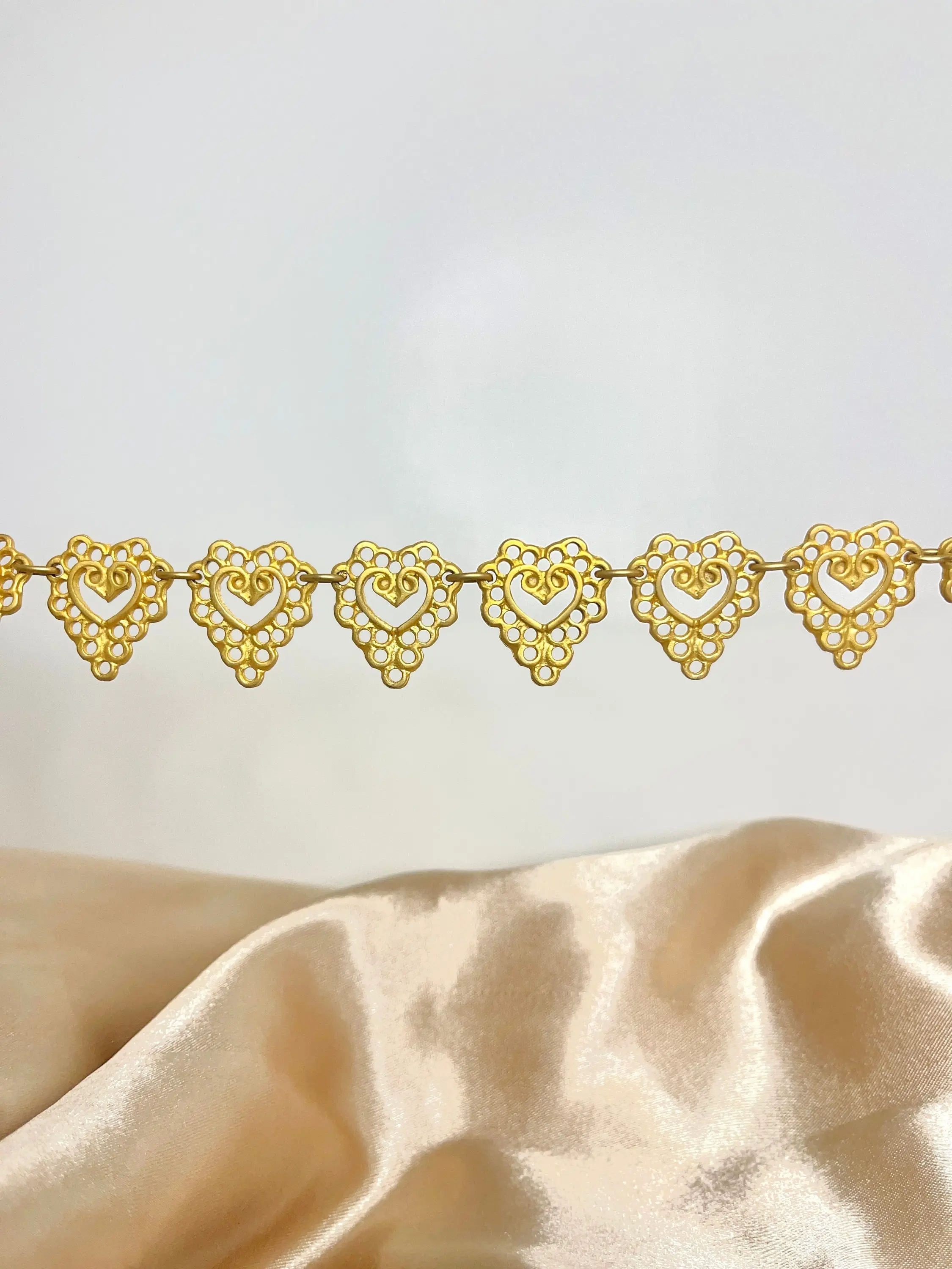 Limited Addition, Antique Gold, 21k Gold Plated Handmade Necklace - Made in Palestine | انتيك مطلي ذهب