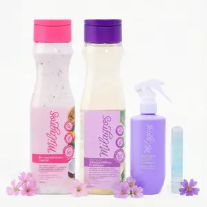 Milagros Biorepolarizador, Shampoo Ultranutritivo, Desenrredante multibeneficios, Ampolla Rescate Instantáneo (Azul)  (4 pack)