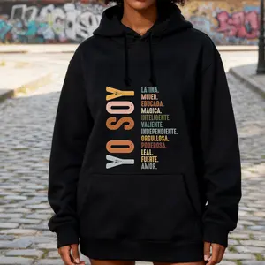 Hoodie sweatshirt cotton casual for Mujer Latina Hispanic