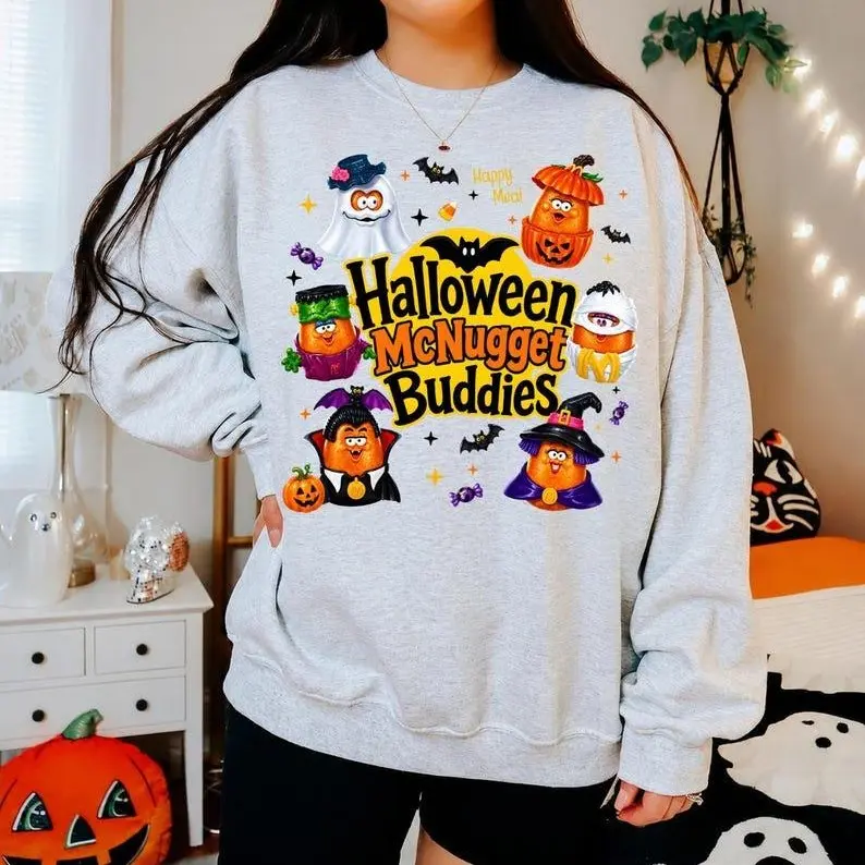 Retro Halloween Nuggets Sweatshirt, Spooky Nugget Happy Meal Tee, Funny Halloween Shirt