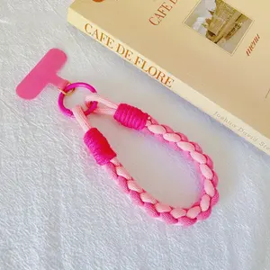 Wrist-style creative hand-woven short anti-lost rope, wrist phone lanyard, portable hand-held lanyard, detachable, for women, Phone Accessory