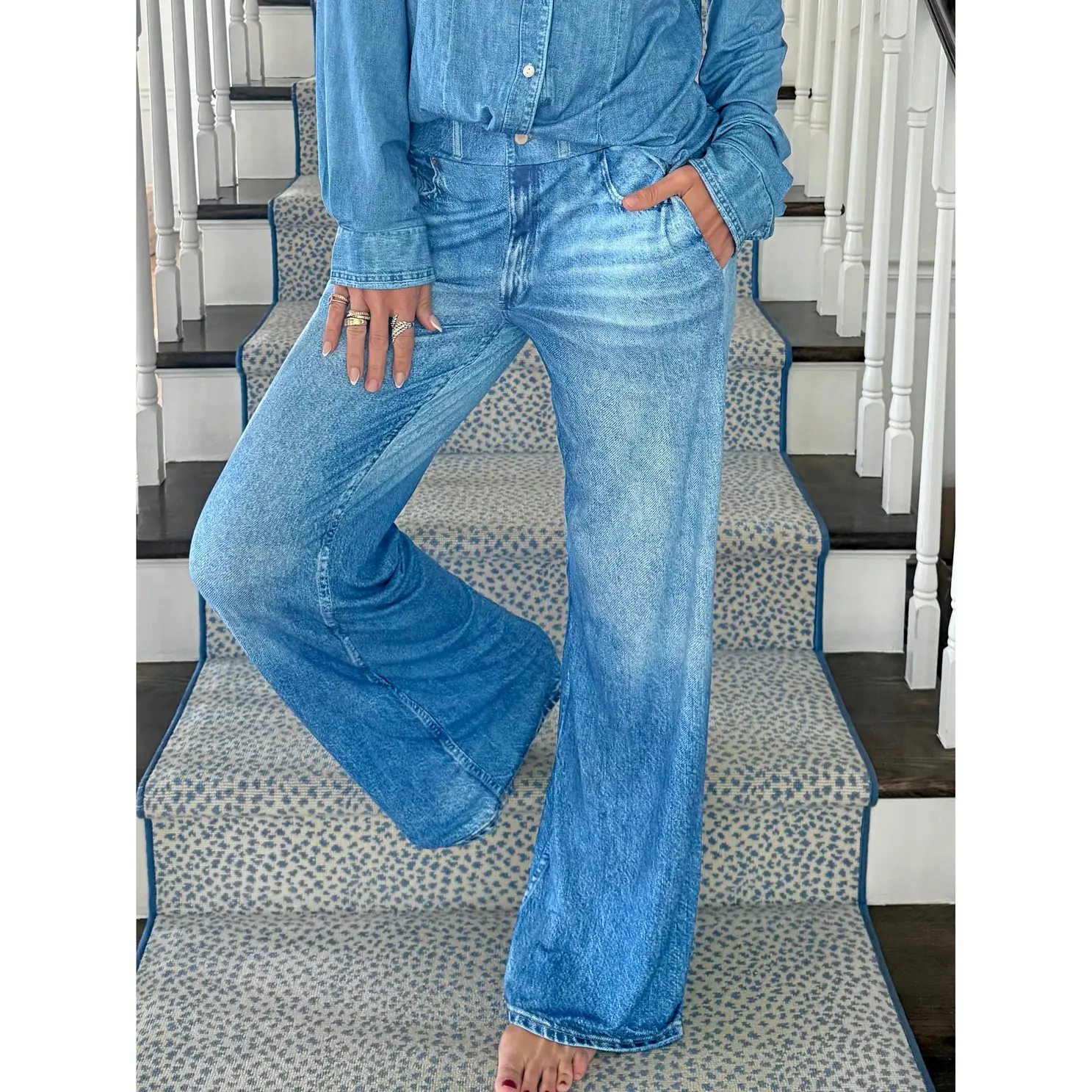 Jordann Jammies Denim Dreams Wide Leg Pants Jordann Jammies Denim Dreams Wide Leg Pants