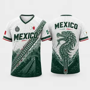 Mexico Jersey 2026, Serpent Dragon Flag Shirt, Premium Supporter Top, Lightweight Everyday Apparel, Jungle Pyramid Design