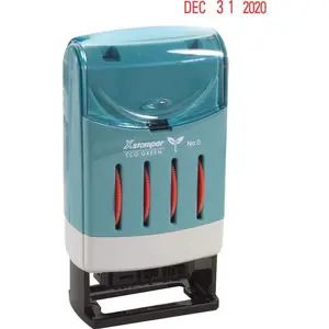 Xstamper Versadater Line Daters Stamp - Message/Date Stamp - "FAXED, PAID, RECEIVED" - 0.87" Impression Width x 0.12" Impression Length - Red - Recycled - 1 Each