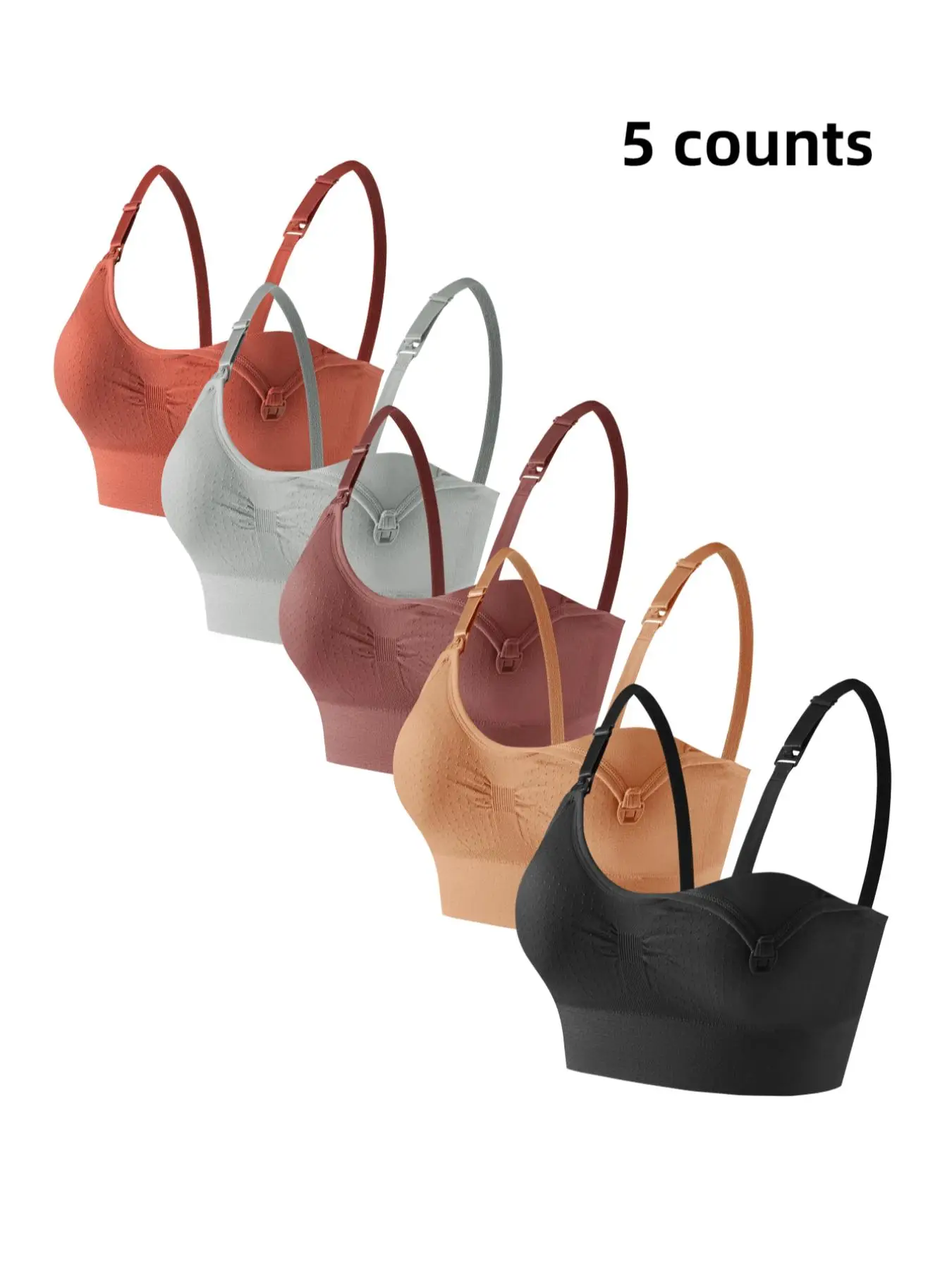 Women's Solid Color Seamless Nursing Bra,Lady Minimalist Removable Chest Pads, Maternity Underwear for All Seasons, Womenswear