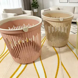 Solid Color Lidless Trash Can, Wear-Resistant, Ideal for Dorm, Home and Office, Durable Waste Bin, Space-Saving Design