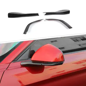 Laser-Cut, Scratch-Proof, UV-Resistant 4-Piece Side Rearview Mirror Base Cover Trim Strip for 2015-2023 Ford Mustang, Easy DIY Install Car Exterior Accessory Sticker