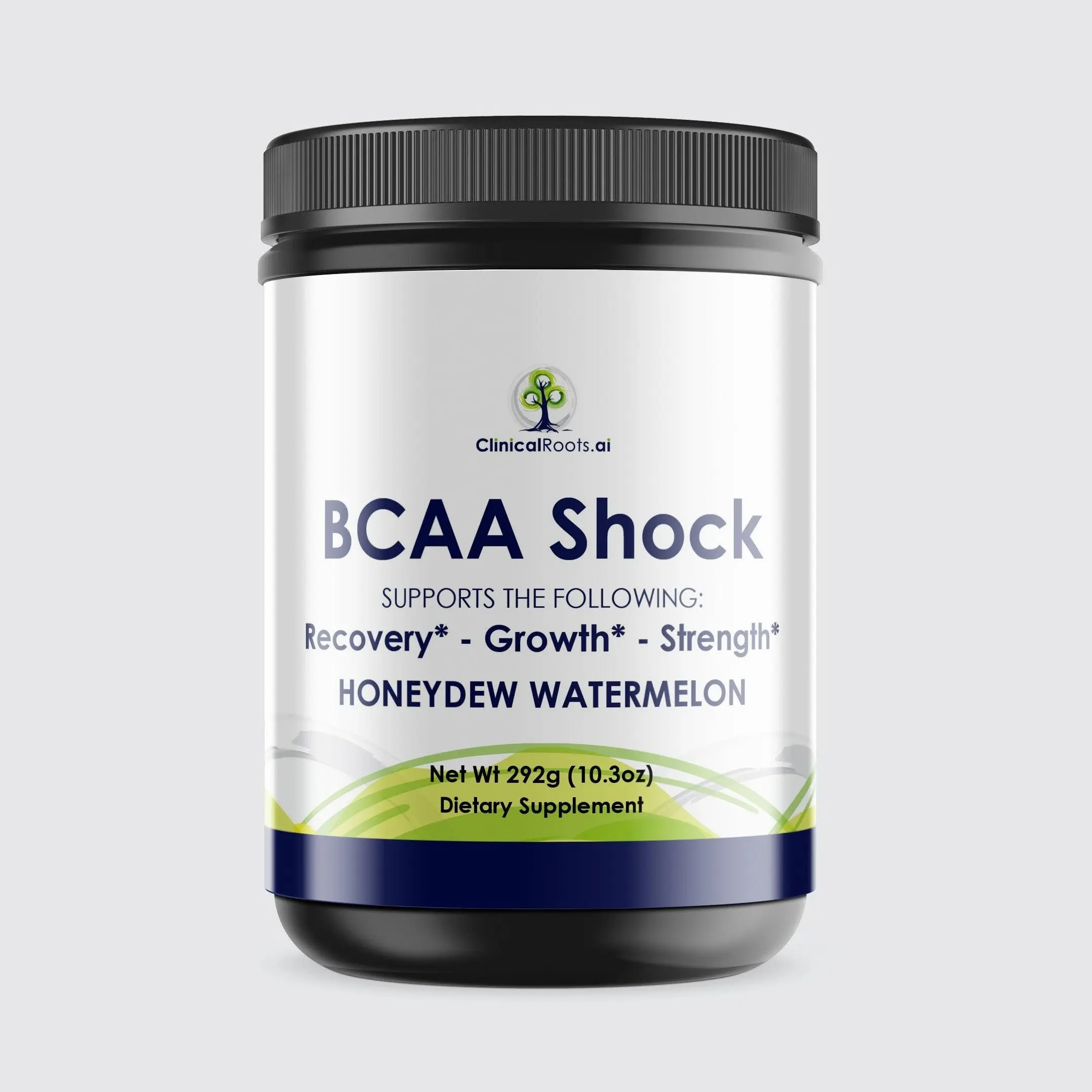 ClinicalRoots.ai BCAA Shock Watermelon & Honeydew Flavor 292g - Supports Recovery Growth Strength Dietary Supplement