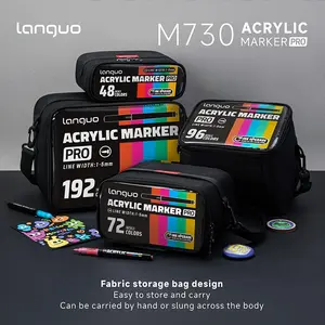 Languo Large Capacity Liquid Acrylic Markers, Art Set for Kids, Layerable Watercolor Pens for Students, Portable Art Supplies, Ideal for Creative Projects