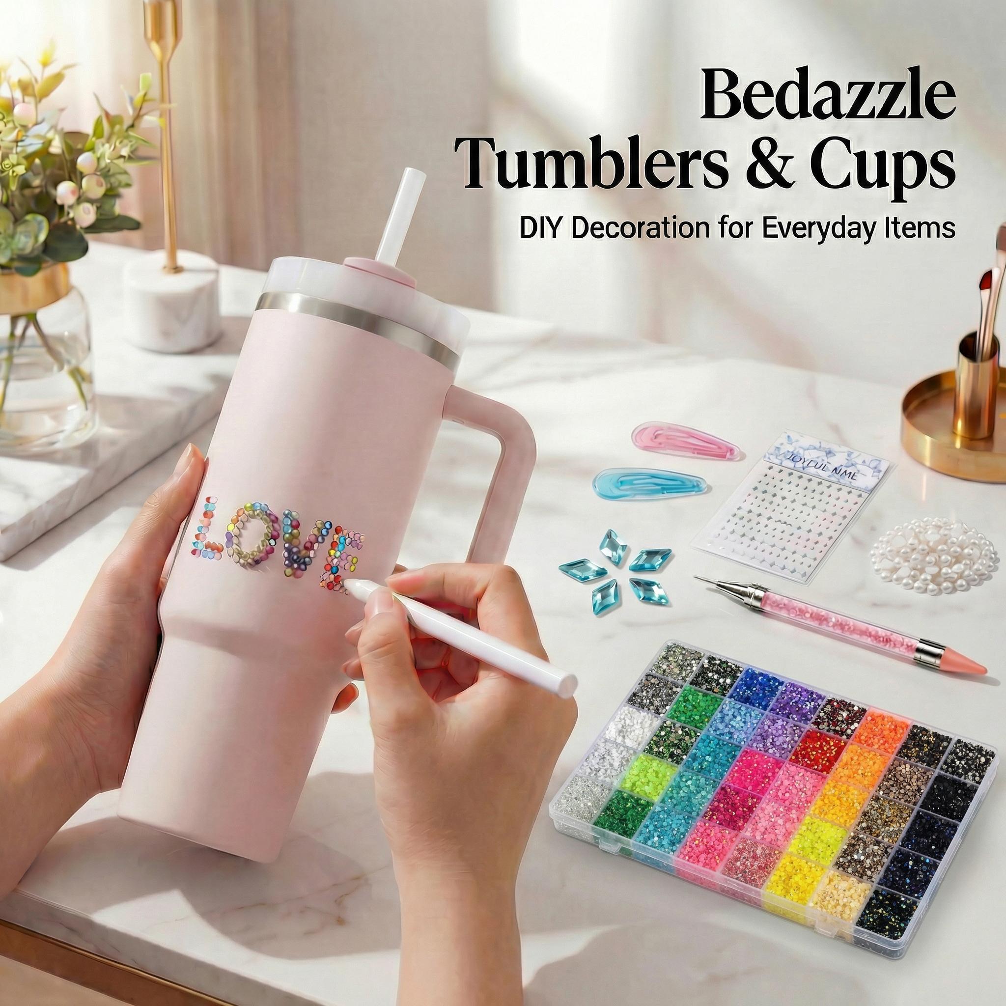 40000Pcs 40 Color Jelly Rhinestone Kit, Rhinestone Bedazzling Kit with Tool & All Free Accessories for DIY Nail Art, Crafts, Shoes & Tumbler Decoration