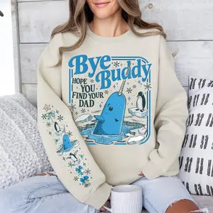 Buddy the Elf Movie Sweatshirt, Buddy Narwhal Christmas Sweater, Cartoon Movie Christmas T-shirt, Xmas Gift