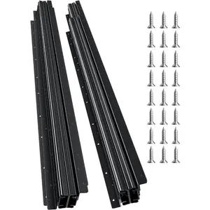 VEVOR Undermount Heavy Duty Drawer Slides, 16 24 32 40 Inch 260 lb Load Capacity Full Extension Ball Bearing Under Stair Cabinet Rails, Bottom Stair Cabinet Glides Track Runners(32inch, Black)VEVOR Super Brand Day