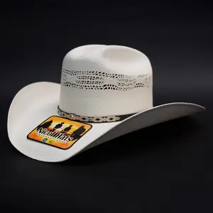 Nicol Sombrero Bangora Mustang Style Straw Cowboy Hat Sombrero- Breathable
