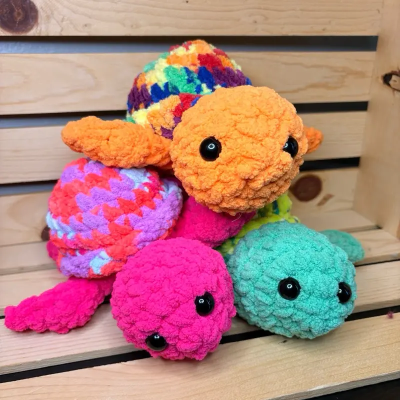 Small Handmade Crochet Turtle Plush | Soft Sea Turtle Stuffed Animal | Cute Amigurumi Turtle Gift