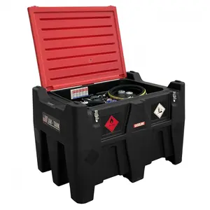 AM-TANK 116 Gallon Gasoline & Diesel Fuel Tank with 12 Volt Pump & Covering Lid AM-TANK 116 Gallon Gasoline & Diesel Fuel Tank with 12 Volt Pump & Covering Lid