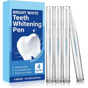 DrWhiten Teeth Whitening Pen - Professionally Stain Removal Teeth Whitening Gel Formula, No Sensitivity Effective Teeth Whitener, Mint (0.11 Fl Oz (Pack of 4)) Oral