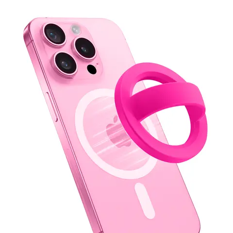 360-Degree Magnetic Suction Phone Holder & Mount, Adjustable MagSafe Silicone Soft Loop Grip - Detachable Mobile Phone Accessory, Smartphone Stand HL, Phone Accessories